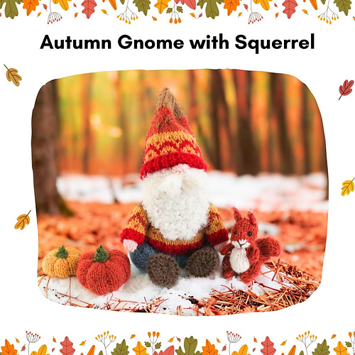 Autumn Gnome wtih Squirrel