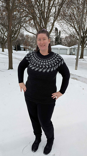 Hazel is wearing a size 5