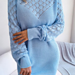 Knitting pattern Sky Diamonds lace dress PDF for women sizes S–M–L
