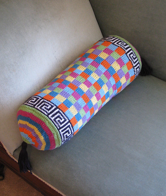 Ravelry Colorblock Bolster pattern by Mimi Kezer