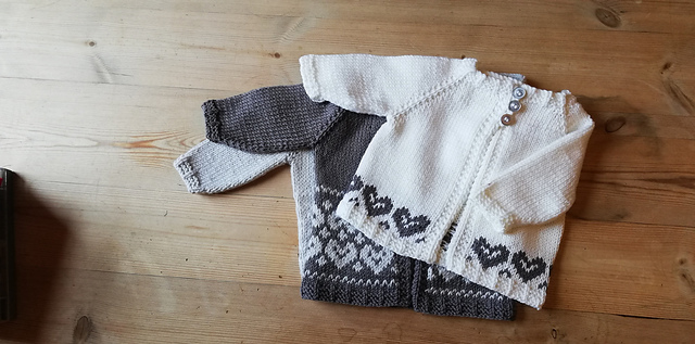 fair isle heart sweater
