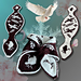Miss Marple scarf Birds & Feathers pattern