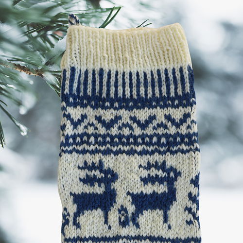 Nordic Reindeer Stocking
