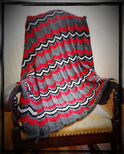 Ravelry Chevron Adventure Afghan pattern by Eleanor Swogger
