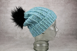 Kuschelige Variante, einfädig gestrickt.