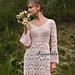 Wedding dress with sleeves pattern 