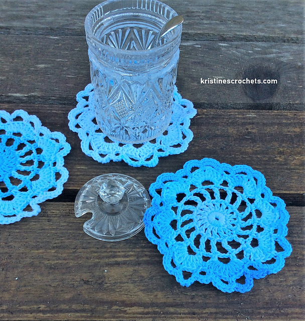 Ravelry Lace Coaster pattern by Kristines Crochets