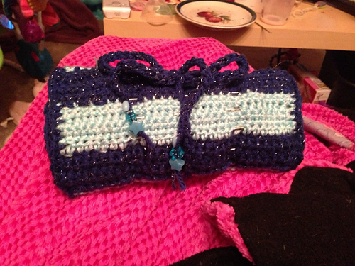 Crossed Stitch Crochet Hook Roll photo 5