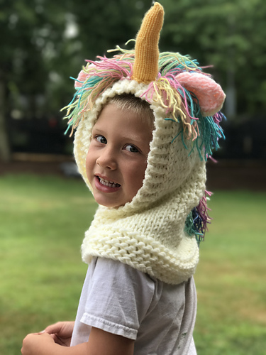 Hoded Unicorn Lue - Krystle's Krazy Knits