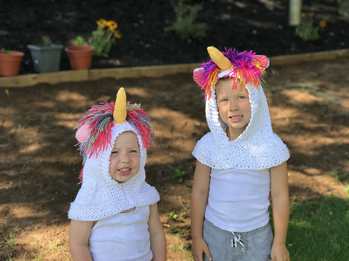 Hoded Unicorn Lue - Krystle's Krazy Knits