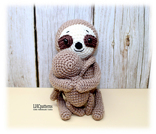 Sloth Mother and Baby Crochet Pattern
