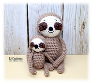 Sloth Mother and Baby Crochet Pattern