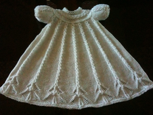 Cabled Yoke Christening Gown photo 5