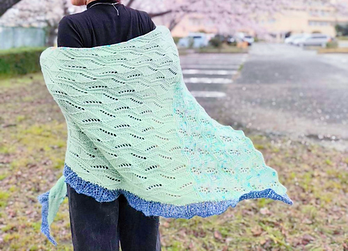 み*ご様 09☆ SALSATION ショール　新品 ☆サルセーション Ravelry: sazanami_shawl pattern by Chie Torii