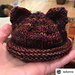 Bittie Bear knit hat to go to preemies for Kam's beanies for preemies project for Girl Scouts!