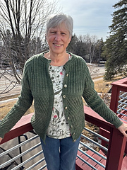 Cardigan in Fleece and Harmony Selkirk Worsted
