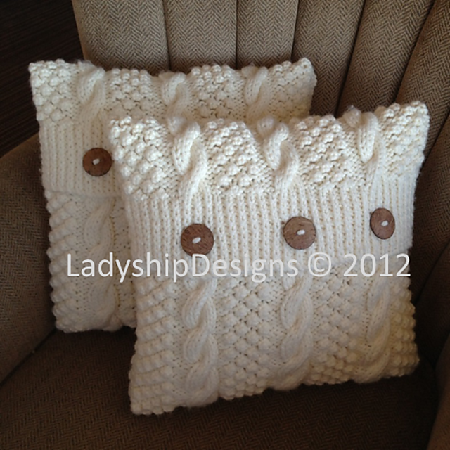 knitted pillow cover pattern
