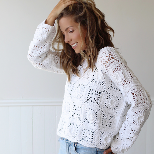 Isla Granny Square Sweater photo 8