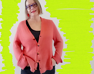 Casual Cardigan Coral