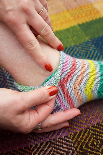 Ravelry: Toe Up Larch Peds pattern by Laura Nelkin