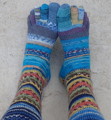 Funky fem-toe Sokker - Lea Brook
