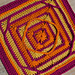Geometric Eye Crochet Square pattern 