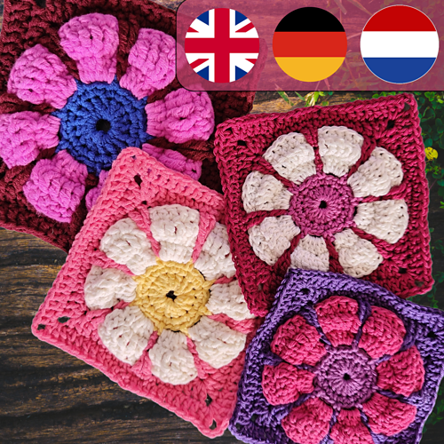 Vintage Flower Granny Square