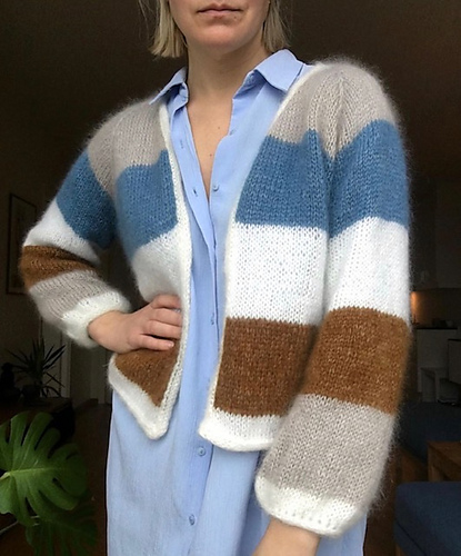 Lines chunky cardigan - Bjørheim