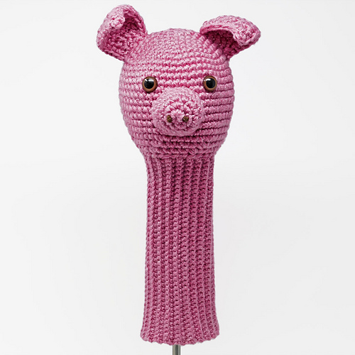 Ravelry Pig Golf Club Cover pattern by Linda Wright Lindaloo Enterprises