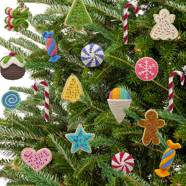 Ravelry Sweet Treats Christmas Ornaments pattern by Linda Wright Lindaloo Enterprises