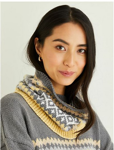 10500 Modern Fair Isle Cowl