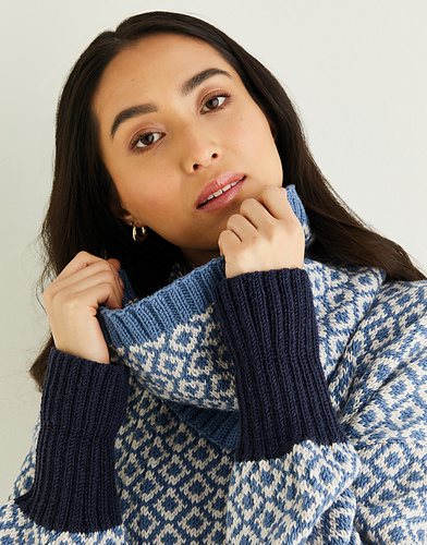 10502 Diamonds Fair Isle Cowl