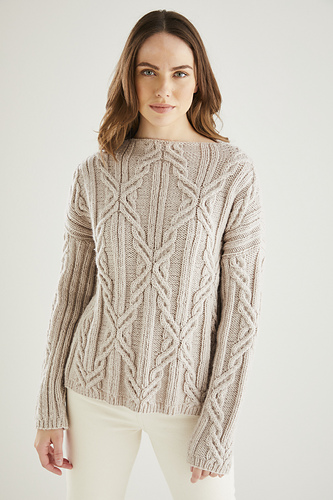 Ravelry: 10607 Diamond Cable Sweater pattern by Hayfield