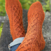 Seed Fall Moon Socks pattern 