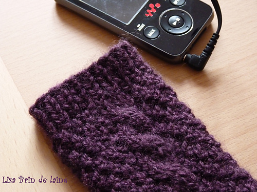 Purple Cabled Cell Phone Cozy photo 2