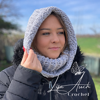 hooded turtleneck cowl crochet pattern free