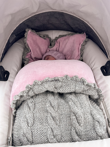 Strikket vognpose - Stine Erichsen