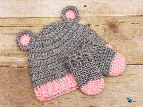 Baby Bear Hat and Mittens photo 3