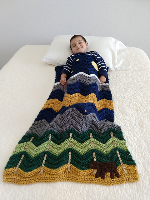 mountain baby blanket