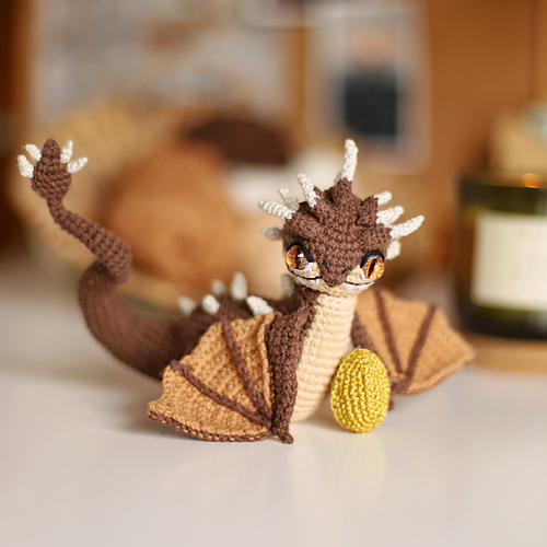 konect 鉢　DragonTail Ravelry: Dragon Hungarian Horntail pattern by Angelina Taranina