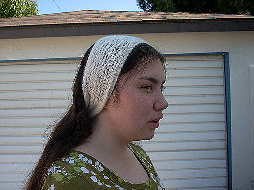 Snowflake Lace Earwarmer Hat or Headband photo 5