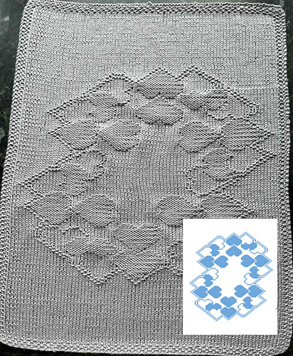 Nr. 887 Hearts guest towel