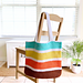 Retro Stripe Tote Bag pattern 