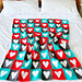 Heart squares blanket pattern