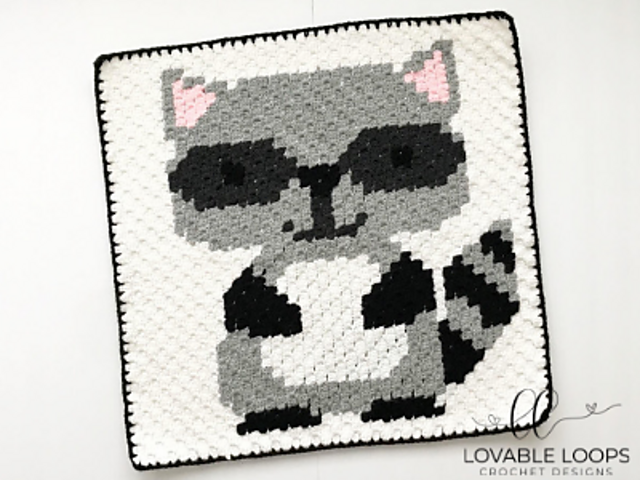 Crochet Patterns CAT Baby Graph Chart Afghan Pattern Letter C
