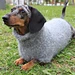 Fuzzy Dachshund Sweater pattern 