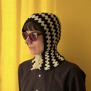 striped balaclaca, with drawstring
