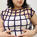 Black Grid top pattern 