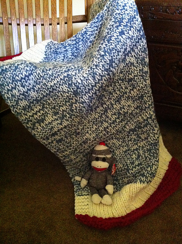 Sock Monkey Baby Blankie photo 3