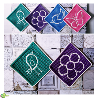 Mosaic Tweety Bird & Blossom Potholders